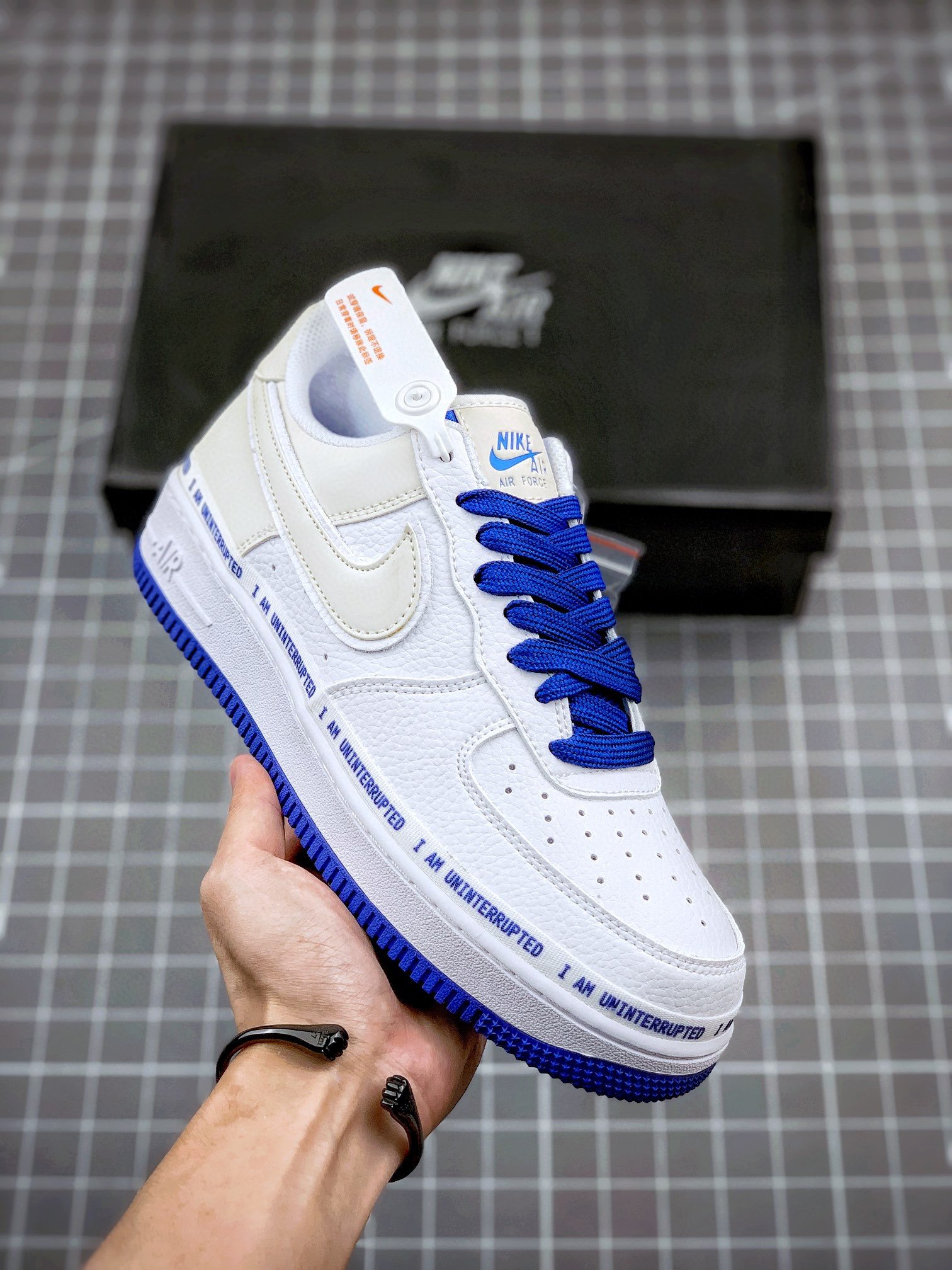 Uninterrupted x Nike Air Force 1 WhiteLapis Blue 5338779