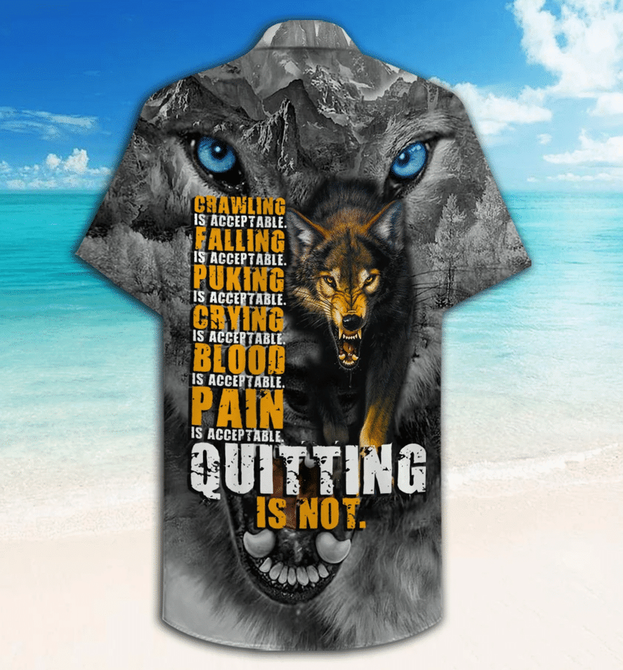 Wolf Quitting Is Not Hawaiian Shirt | For Men & Women | Adult | Hw2247