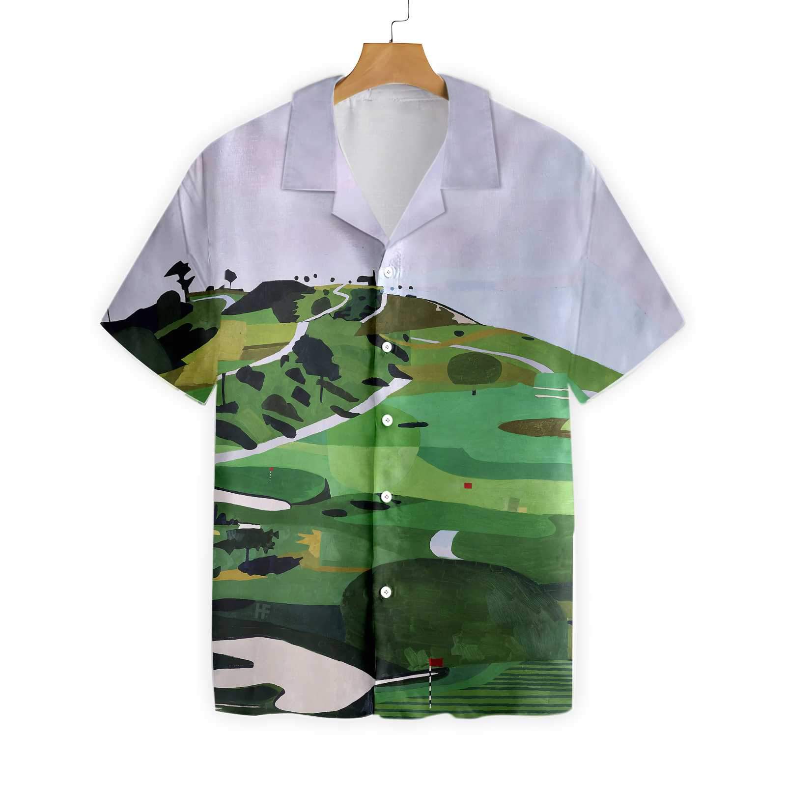 Golf Course Canvas 2301 Hawaii Shirt Ha94336