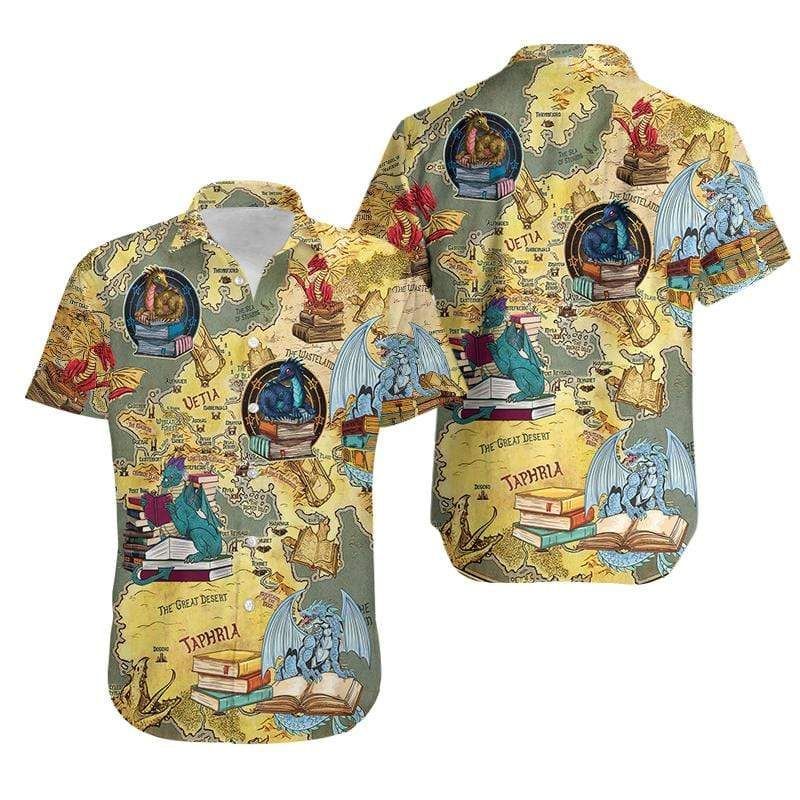 Order Dragon With Books Vintage Hawaii Shirts Ha104407