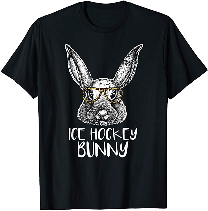 Ice Hockey Bunny Funny Matching Easter Bunny Egg Hunting T-Shirt