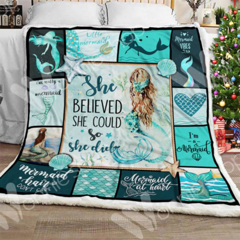 Mermaid Sherpa Blanket OCT0102 85O34