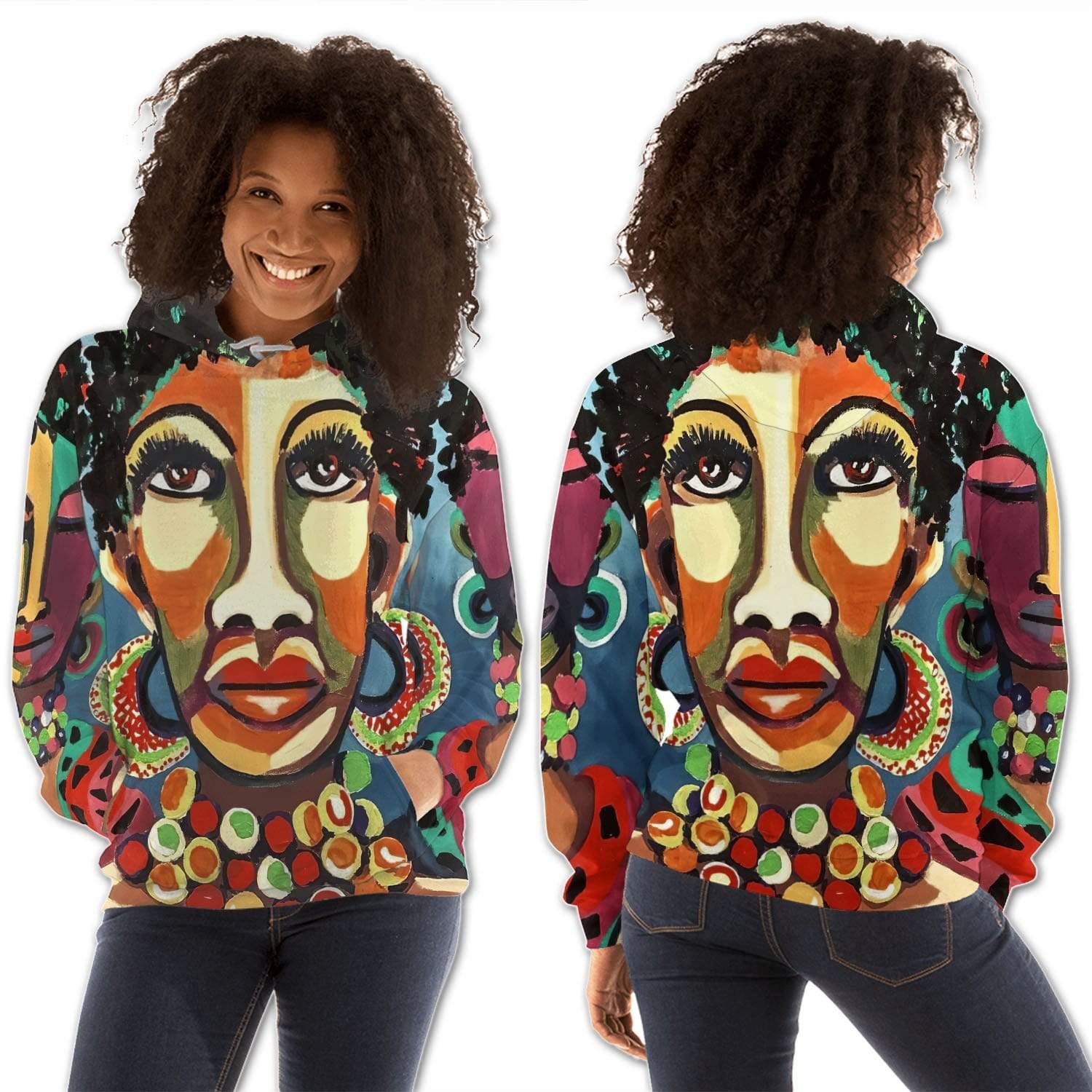 African American Hoodies Cute Black Girl Pretty African Afro Lady Black History Shirt