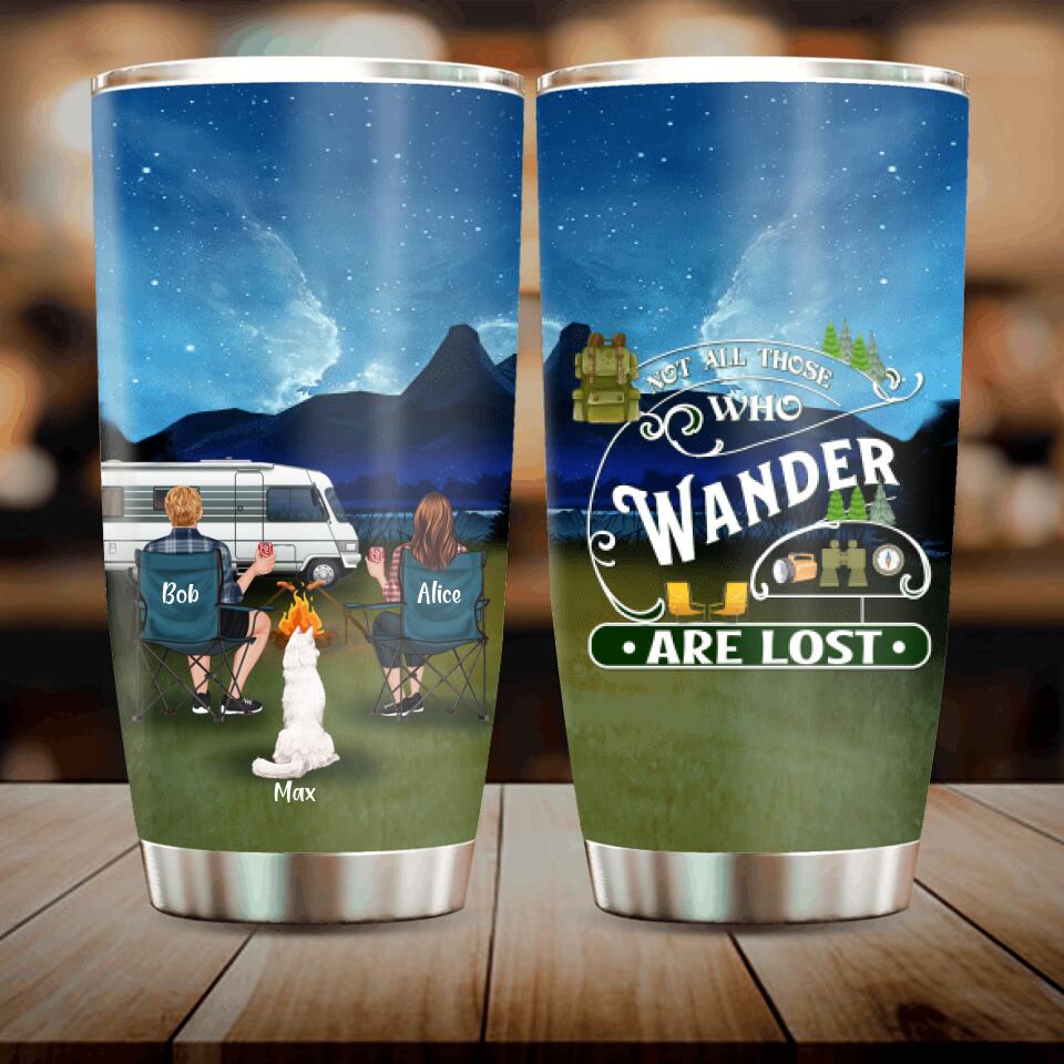 Personalized Camping Tumbler 2 Sides/ Wine Tumbler 2 Sides – Gift For Camping Lovers – Single ...