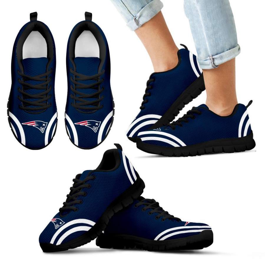 Lovely Curves Stunning Logo Icon New England Patriots Sneakers