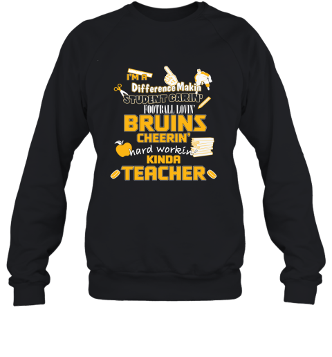 Boston Bruins I’M A Difference Making Student Caring Hockey Loving Kinda Teacher 2D Sweatshirt