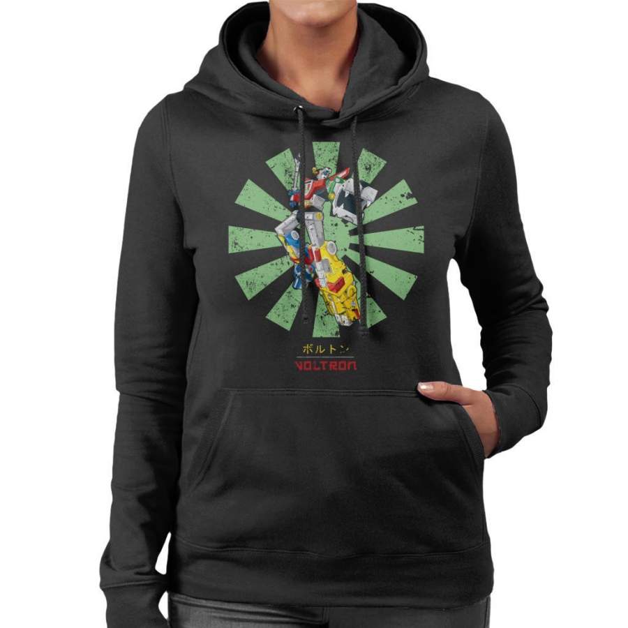 Voltron Lion Force Retro Japanese Women’s Hooded Sweatshirt