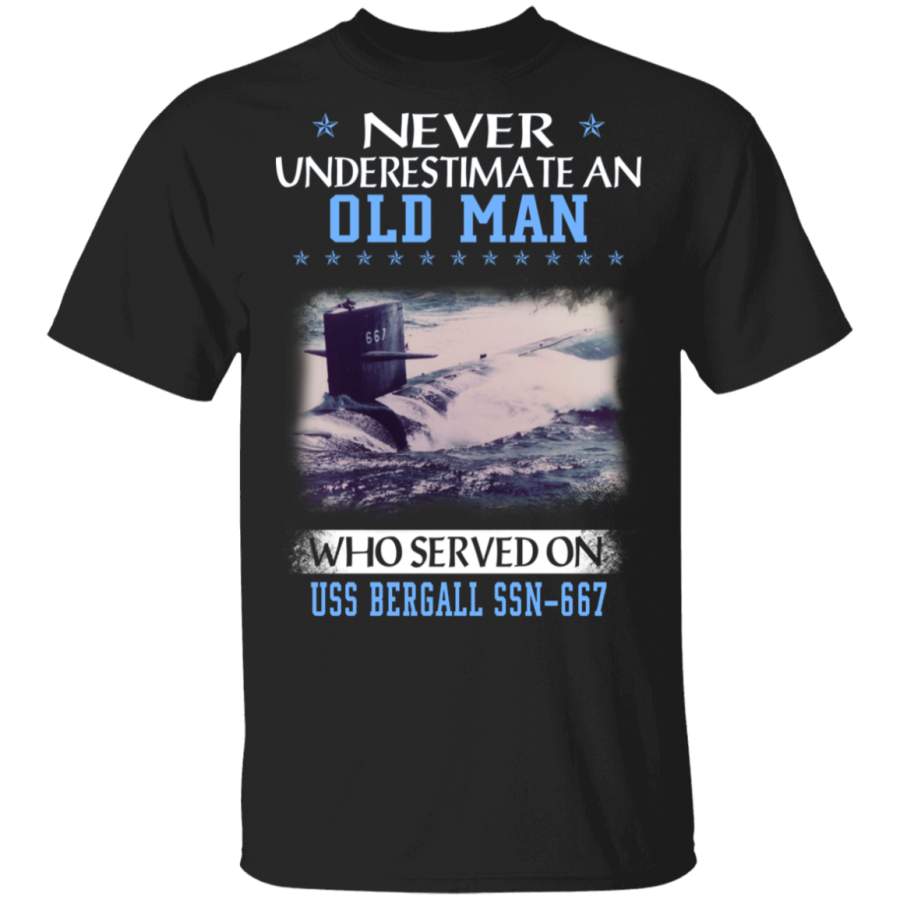 USS Bergall SSN-667 Veterans Day Christmas Gift T-Shirt