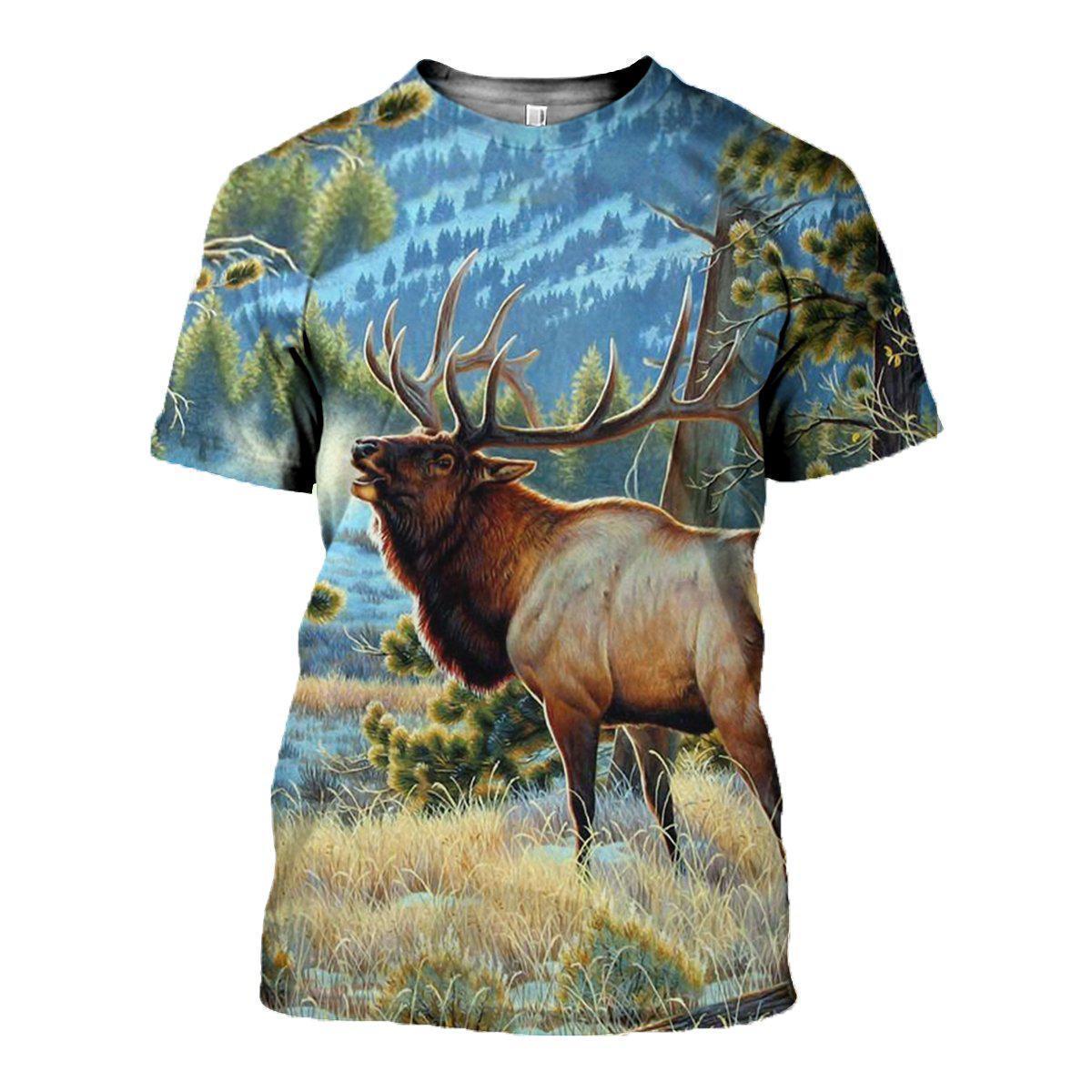 3D All Over Printed Nice Deer Art Clothes