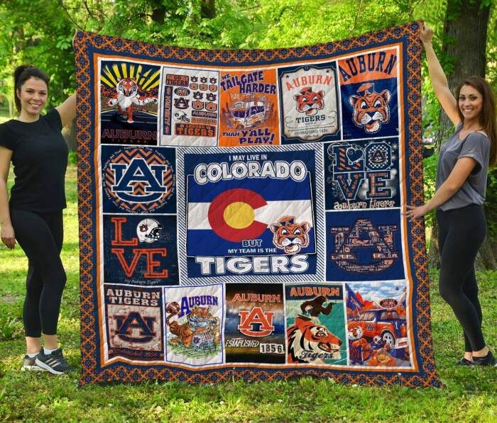 Auburn Tigers Colorado 3D Quilt Blanket, Fleece Blanket