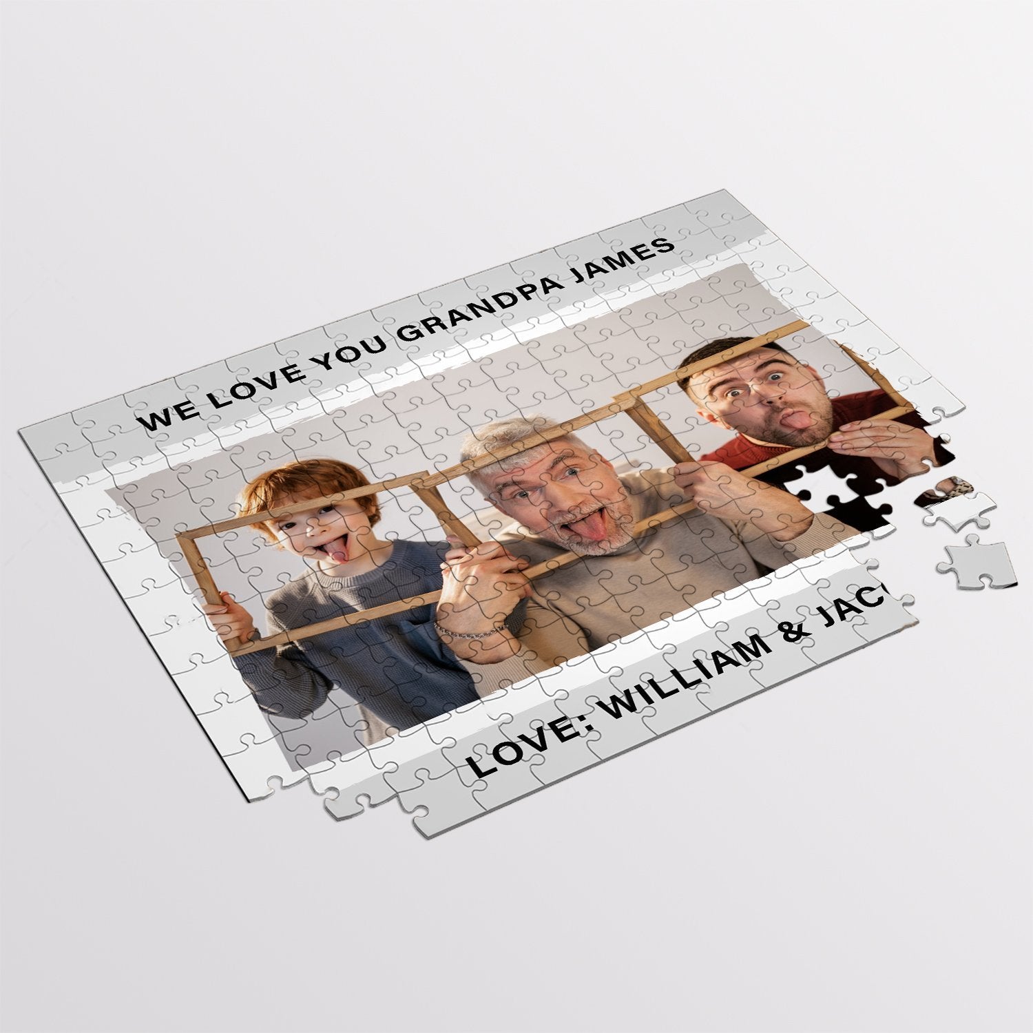 Custom Photo, Customizable Name And Text Jigsaw Puzzles Justbeperfect