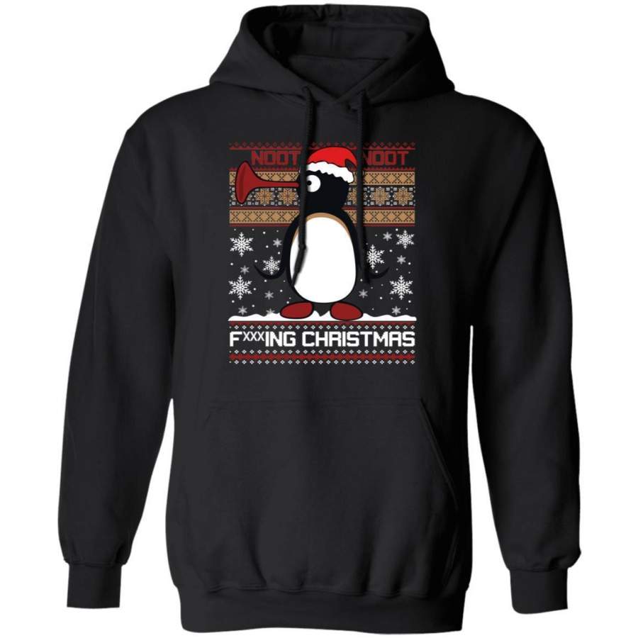 Noot Noot Fucking Christmas Pingu Penguin Hoodie Funny Xmas Gift MT11