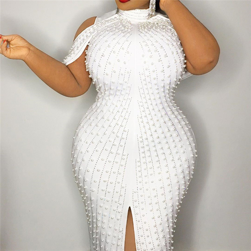 Women’s Turtleneck Bodycon Mini Dress with Pearl Ladies Plus Size Dresses High Waist Sexy Party Dress Wholesale Dropshipping alx