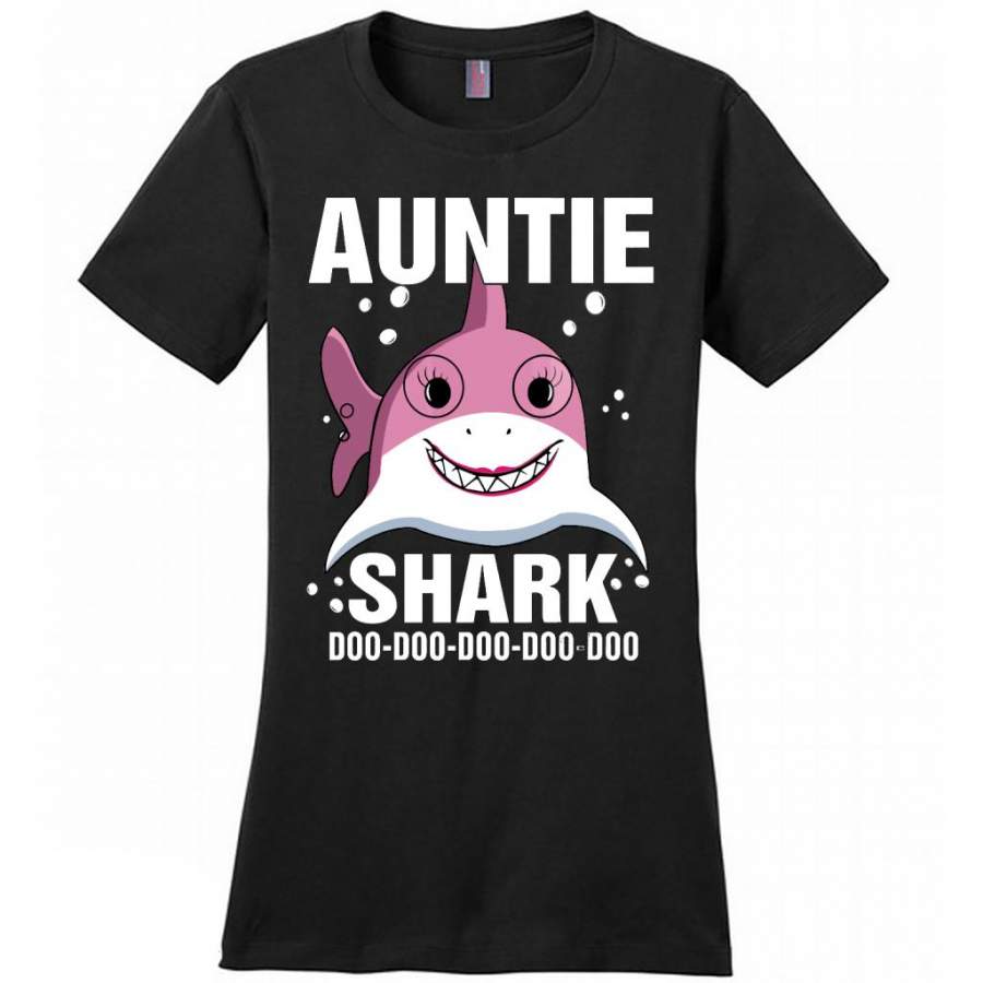 Auntie Shark Doo Doo Doo Doo Doo Doo – District Made Women Shirt