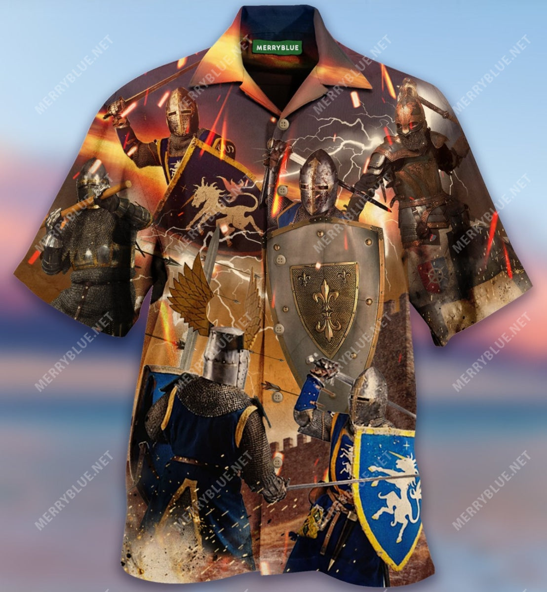 Amazing Knight Never Die Unisex Hawaiian Shirt