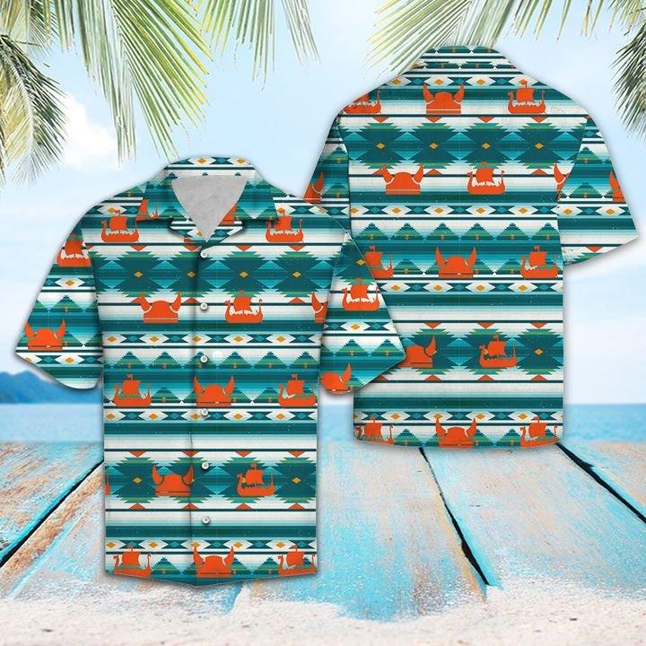 Vikings Pattern Hawaiian Shirt | Unisex | Full Size | Adult | Colorful | HW1785