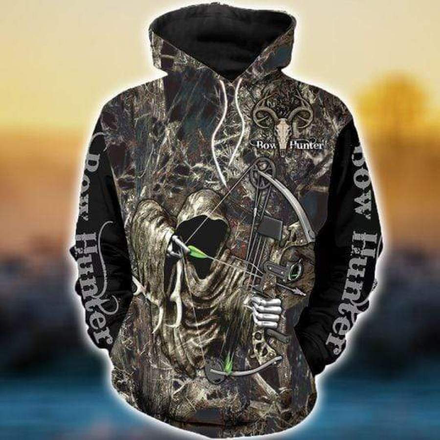 .Deers Hunting Bow Hunter Hoodie 3D All Over Print custom name #H