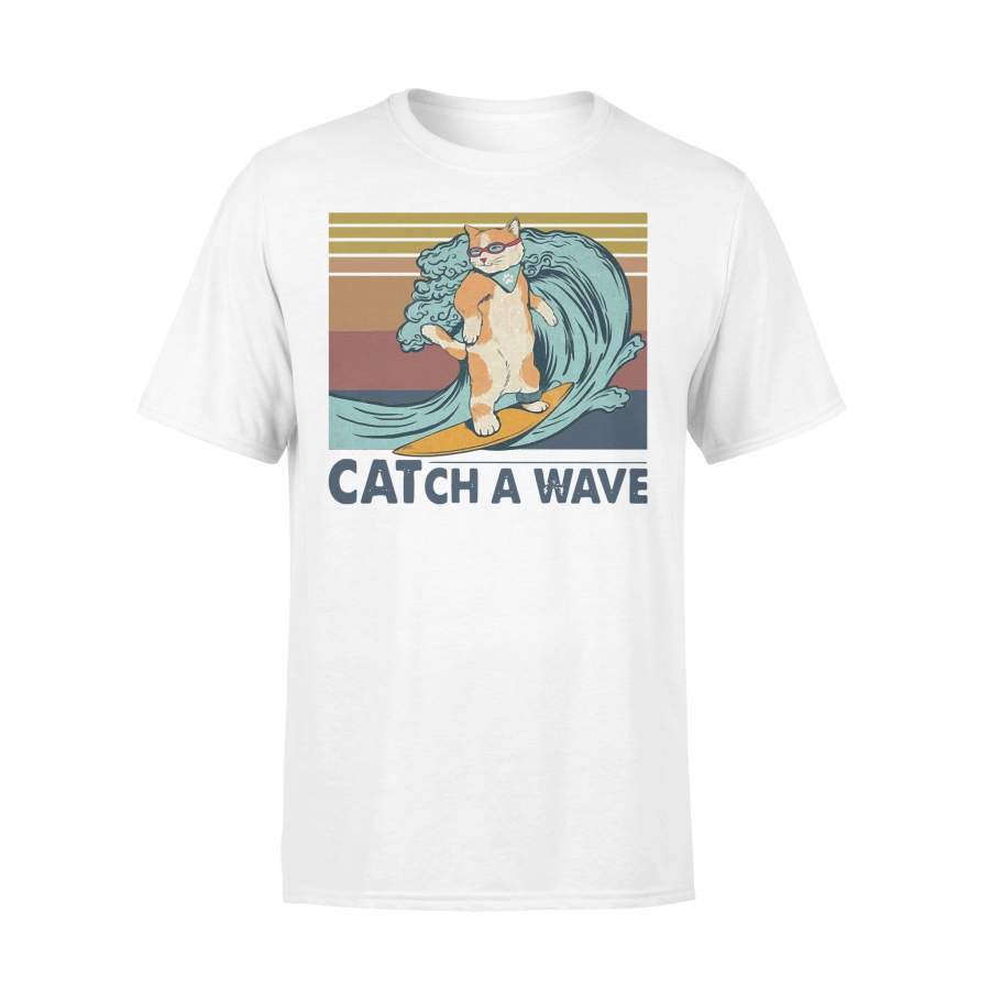 Catch A Wave Surfing Vintage Retro T-shirt