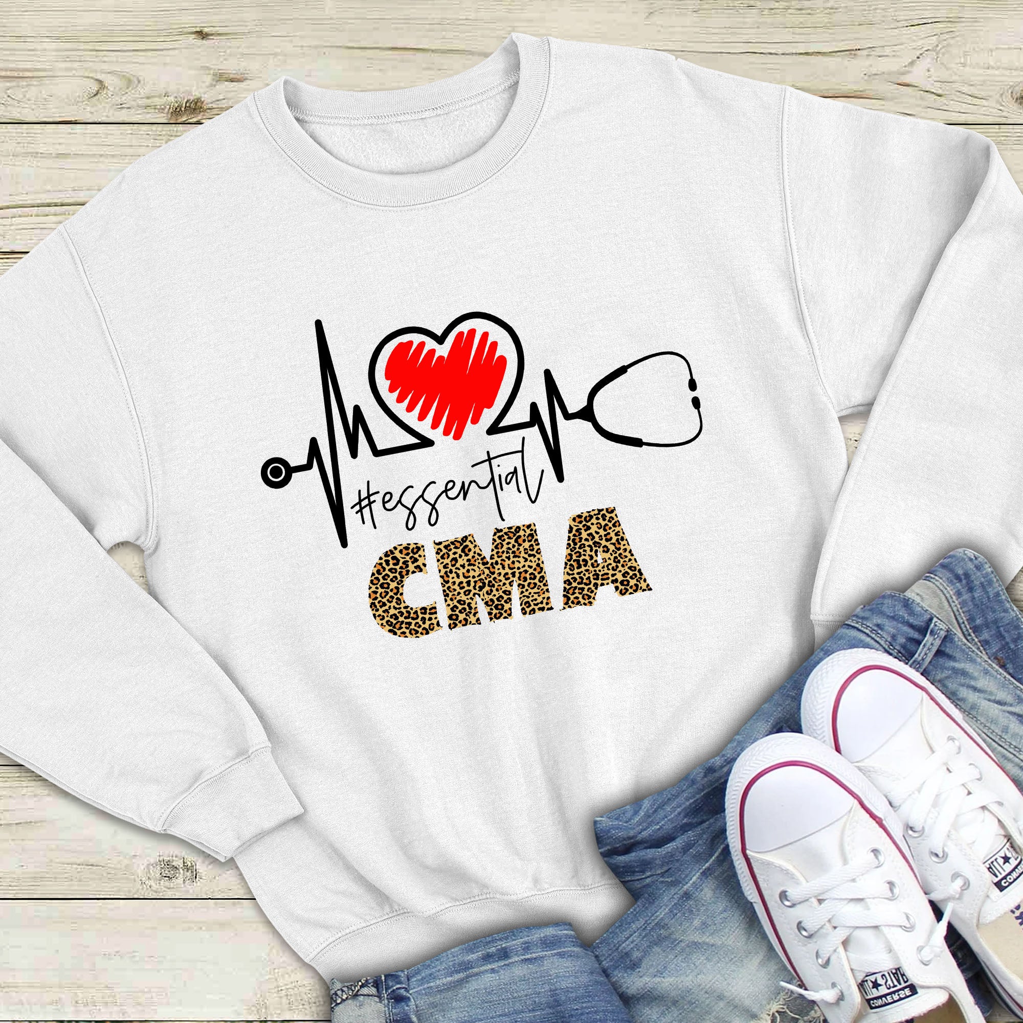 Cma Nurse Essential Leopard Graphic Unisex T Shirt, Sweatshirt, Hoodie Size S – 5XL