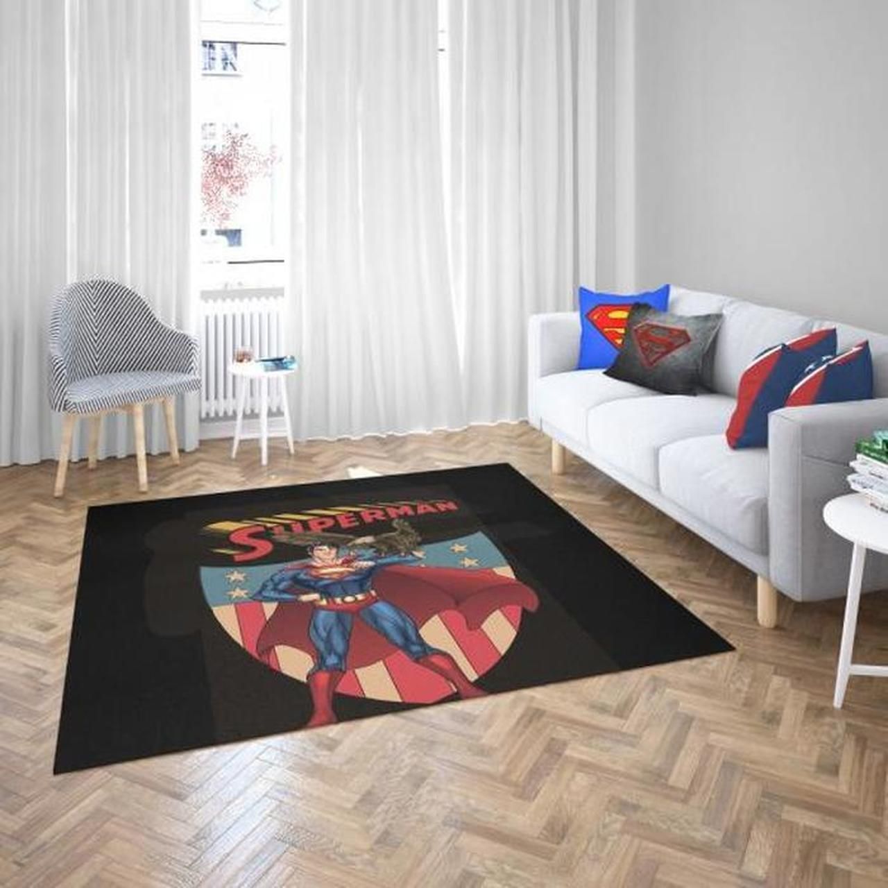 Superman Dc Comics Legion Of Super Heroes Area Rugs Living Room Carpet Floor Decor The US Decor