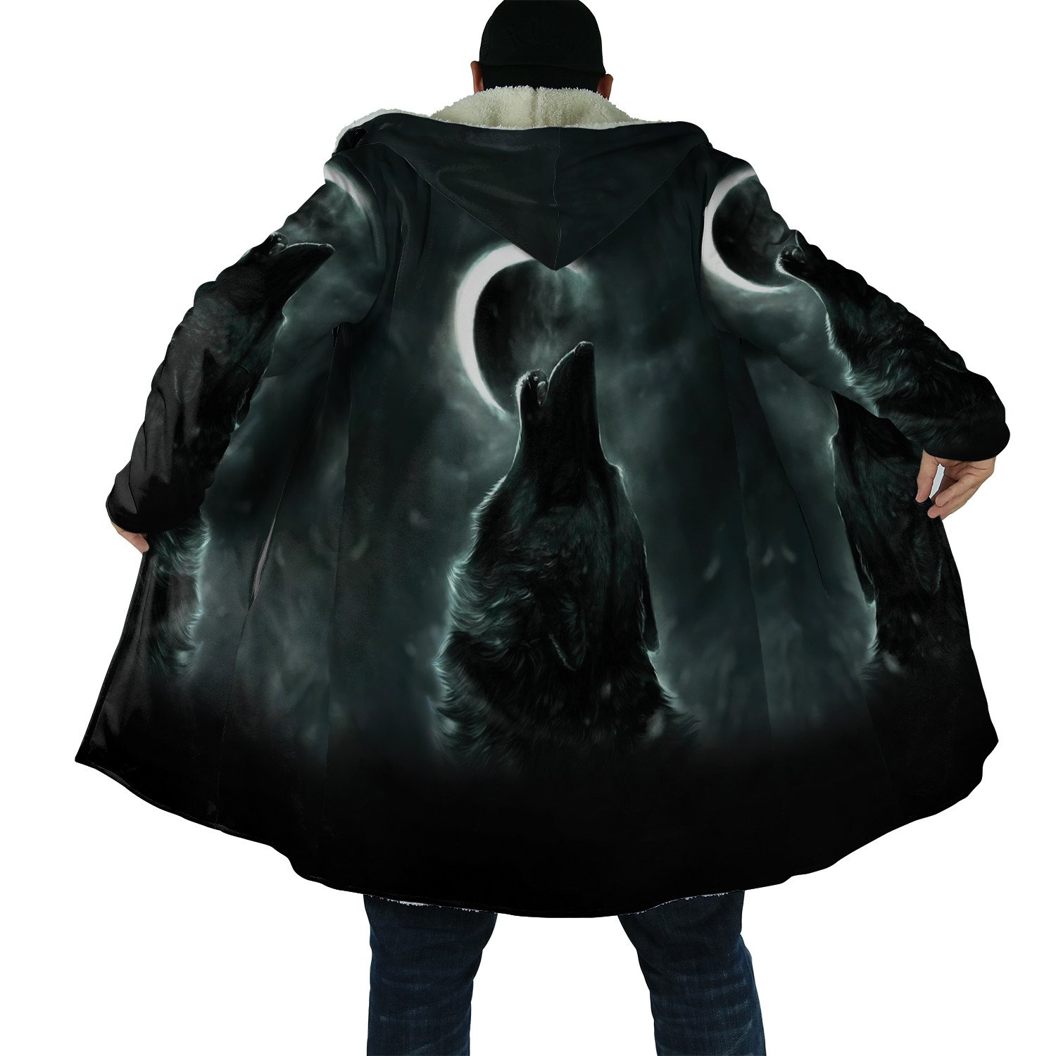 Wolf 3D All Over Printed Unisex Zip Cloak