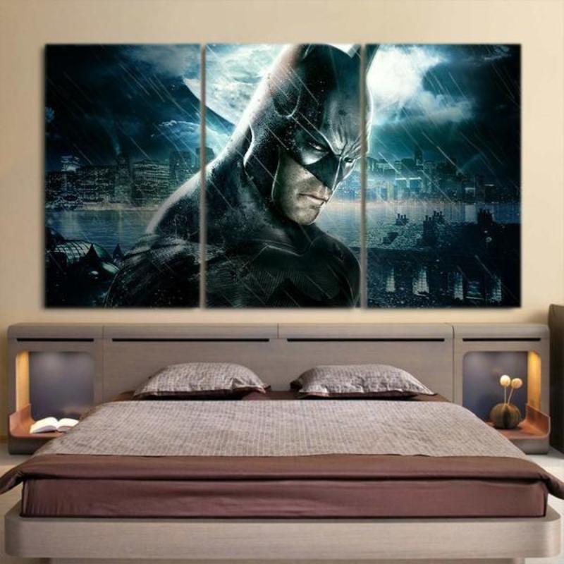 Batman 3 Set Amazing 3D Printed Batman Framed Canvas