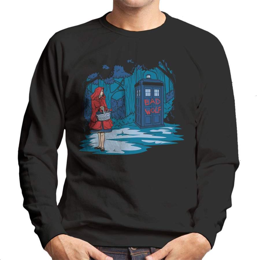 Big Bad Wolf Doctor Who Tardis Men’s Sweatshirt