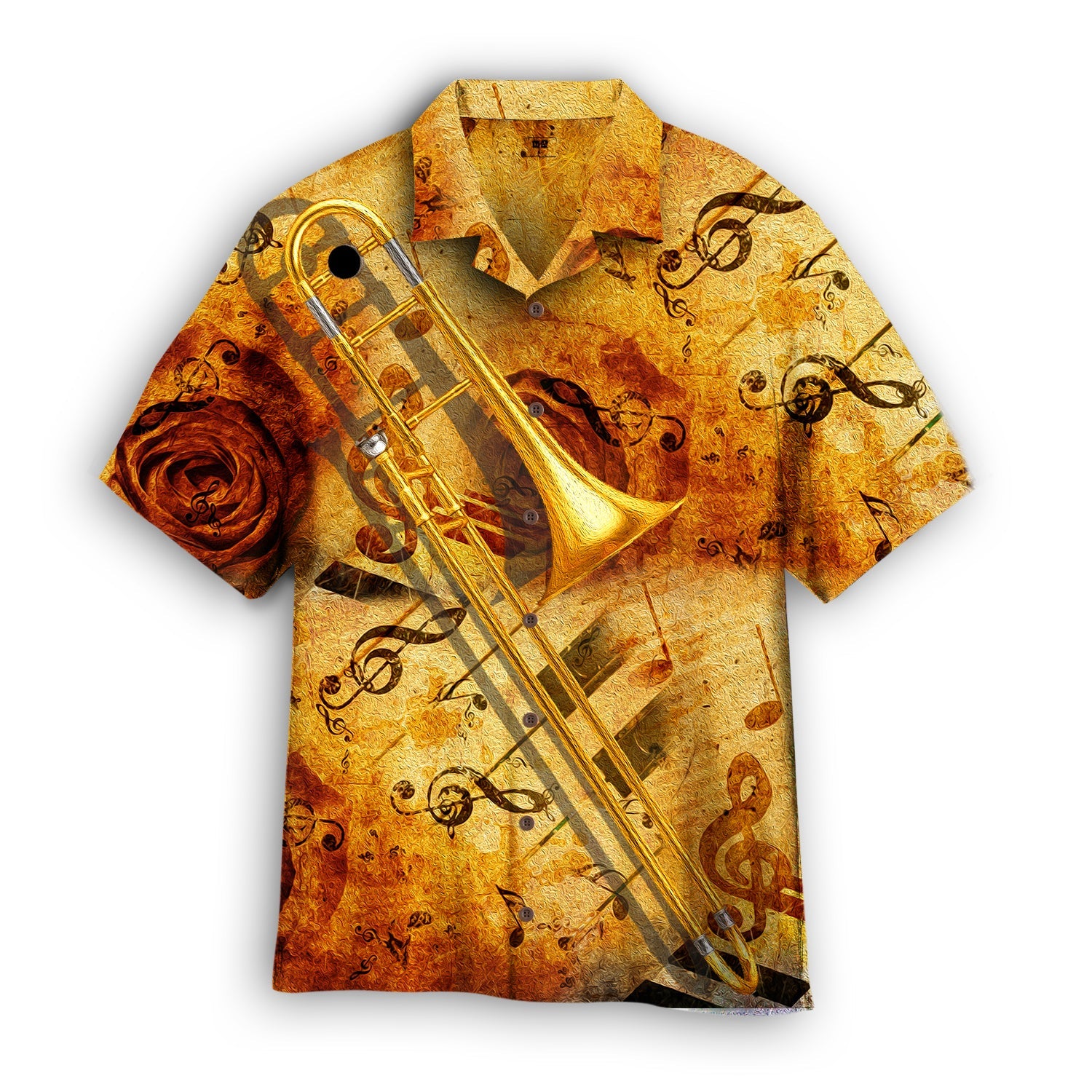 Yellow Trombone Music Hawaii Shirt For Men And Women Ha72931