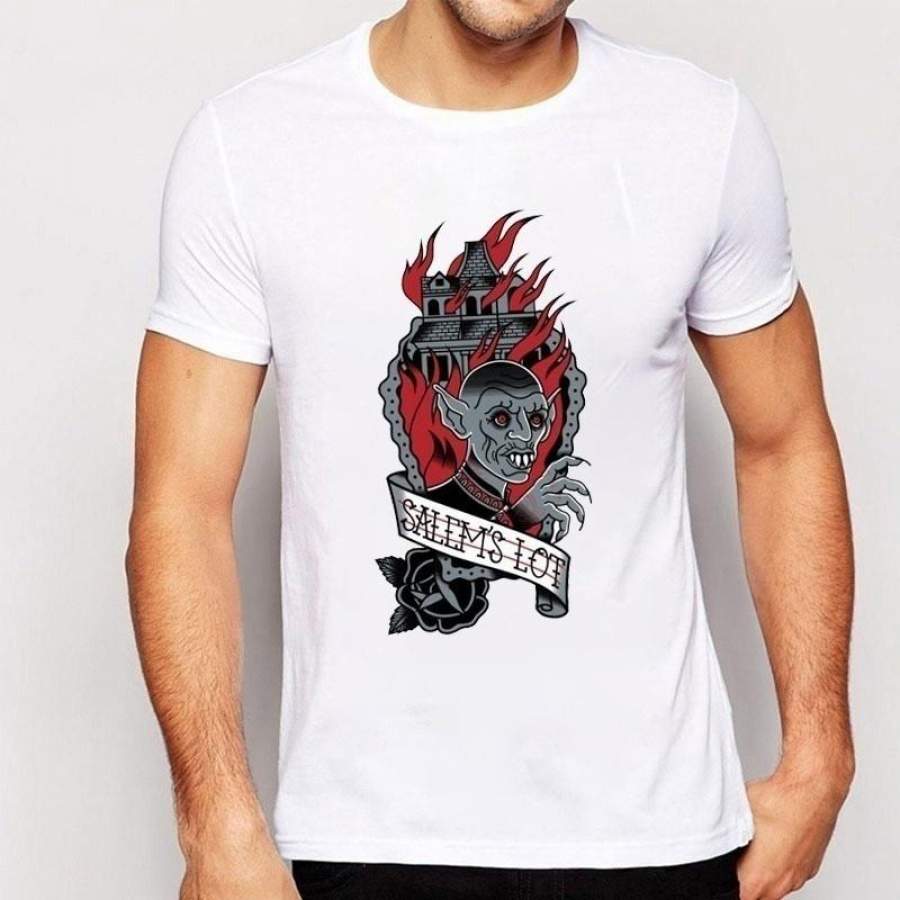 The Lot – Vampire Horror T-Shirt Men’S Cotton Printing Anime Casual Personality Fashion Comfortable T Shirt