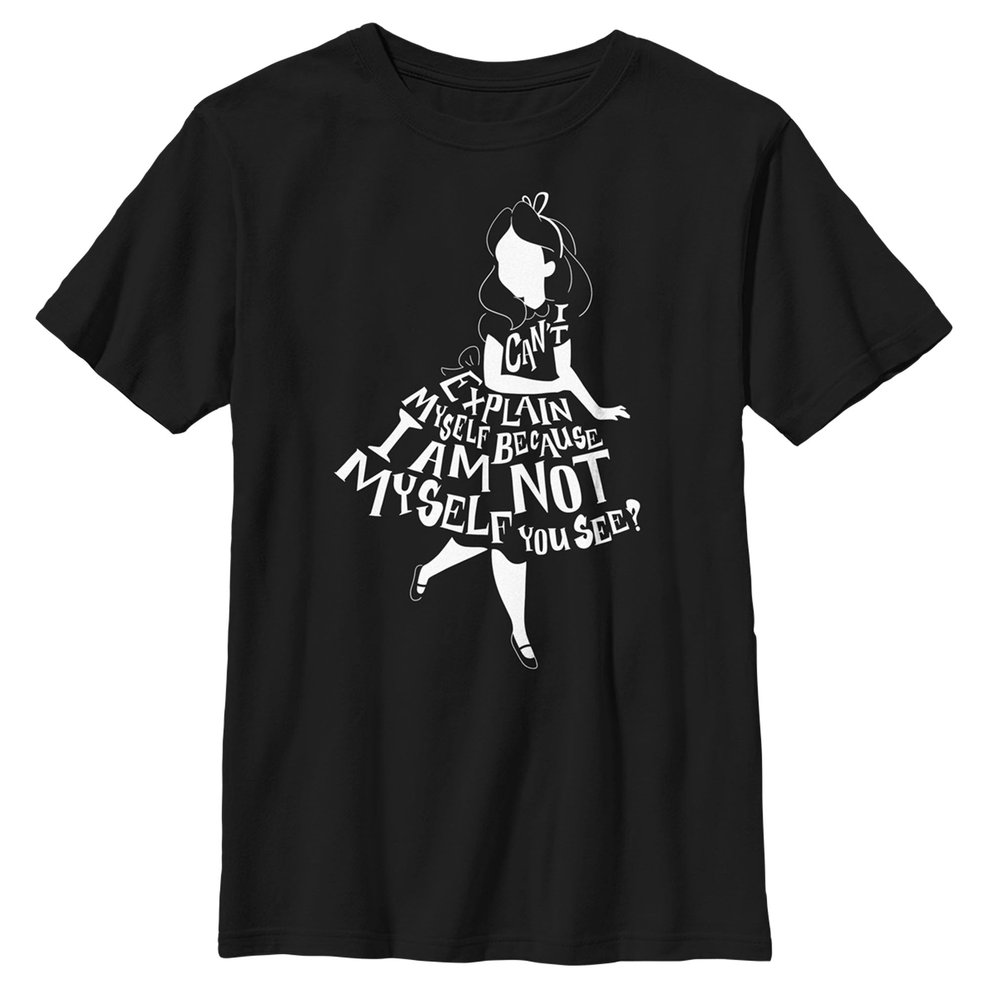 Boy’S Alice In Wonderland I Am Not Myself Silhouette T-Shirt