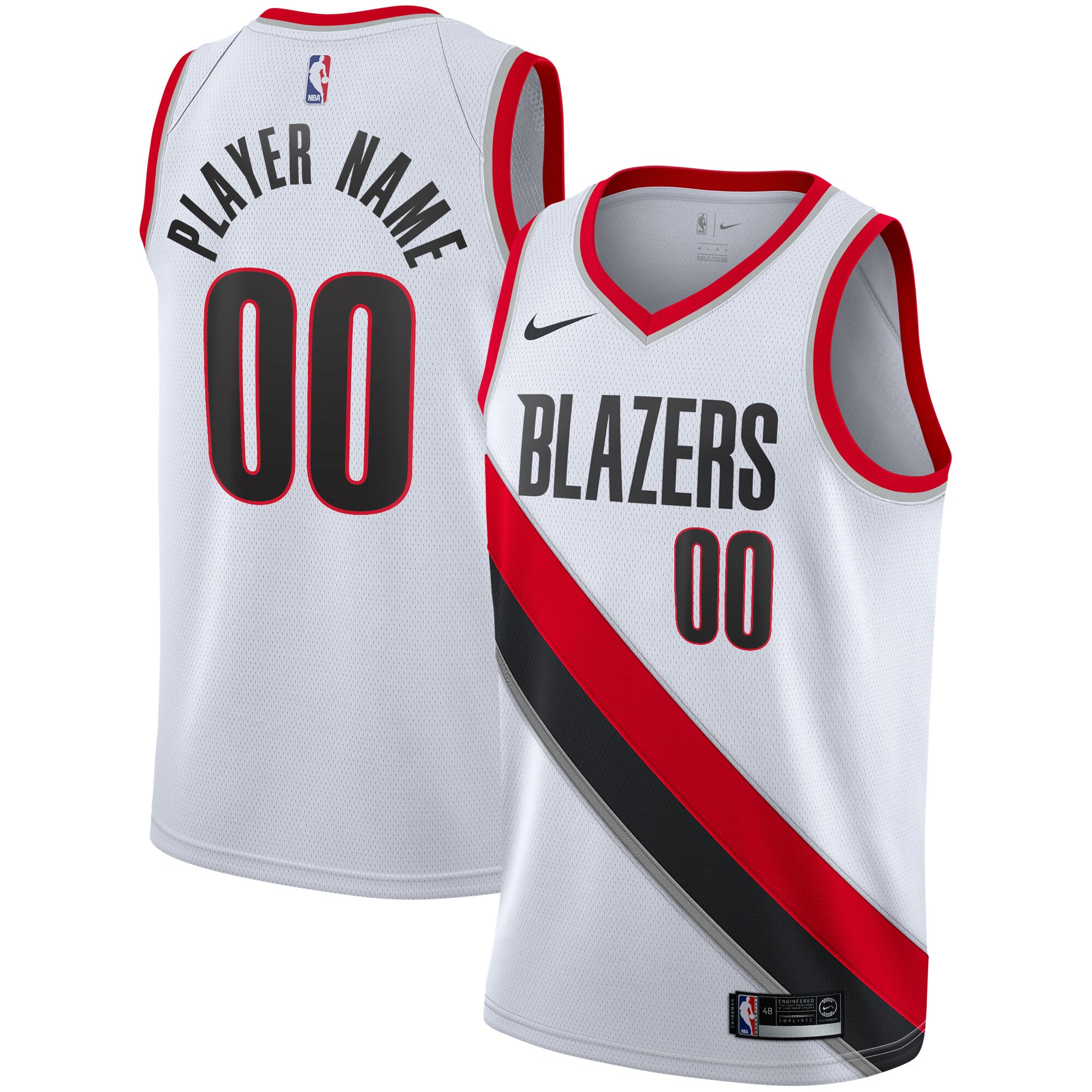 Portland Trail Blazers 2020/21 Swingman Custom Jersey – Association Edition – White