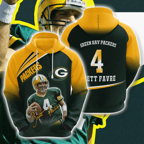 Green Bay Packers Brett Favre ed Hoodie Best Trending Gift Personalize