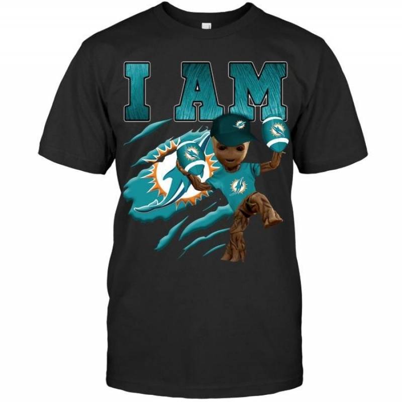 I Am Groot Loves Miami Dolphins Fan T Shirt – Gearpenguin.com