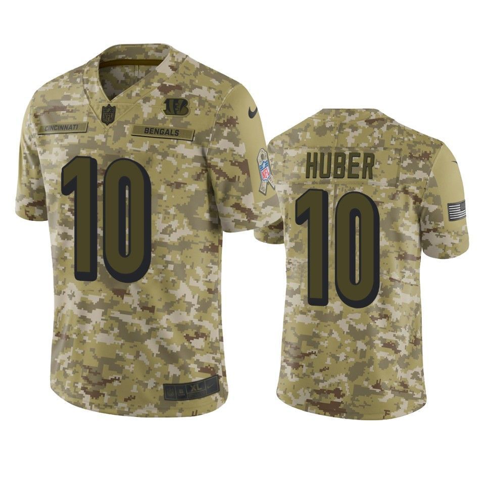 Cincinnati Bengals Kevin Huber Jersey NFL Camo Kansas City Chiefs Salute To Service