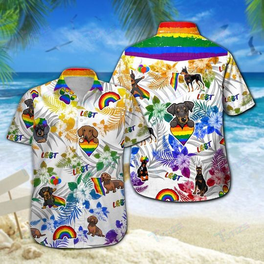 Doberman Lgbt All Over Printed Hawaii Shirt Size S Ha16616