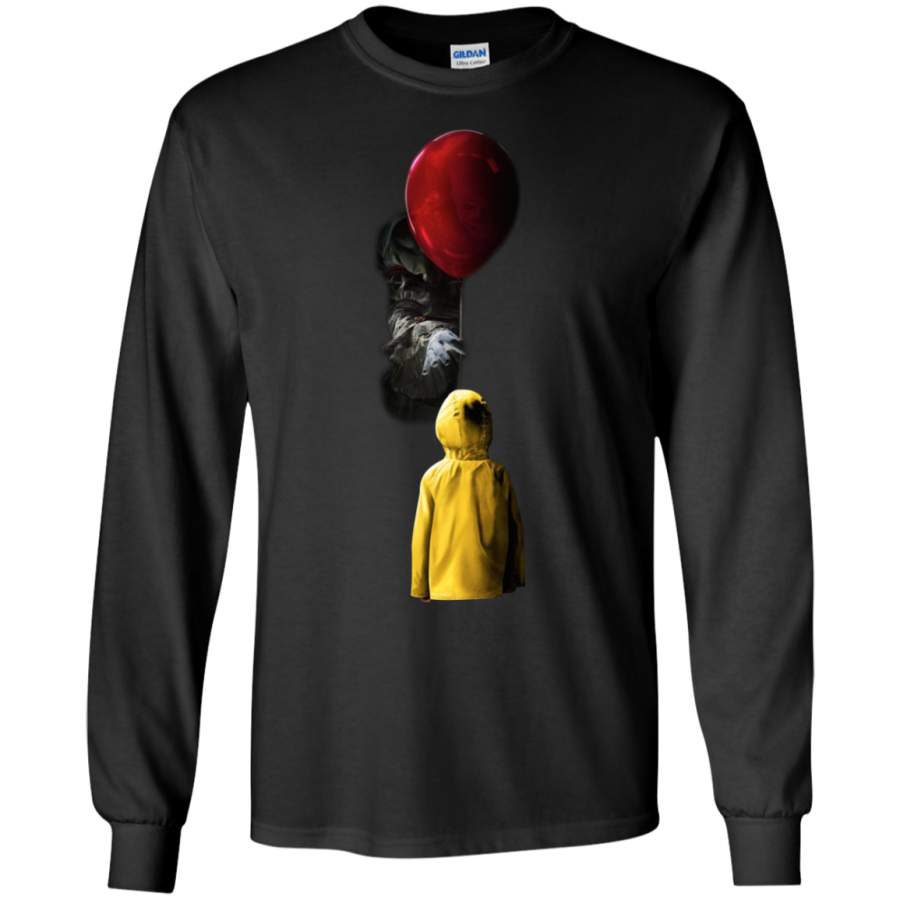 Scary Kid Fear Forgive Red Balloon Horror Halloween LS shirt/Hoodie/Sweatshirt