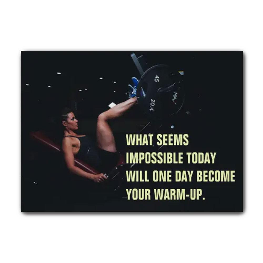 Poster Canvas Girl Workout Motivational Gym Quote, Bodybuilding Poster Fitness Decor, Gym Poster Wall Decor, Poster Gift Decor Home Decor Wall Art Visual Art
