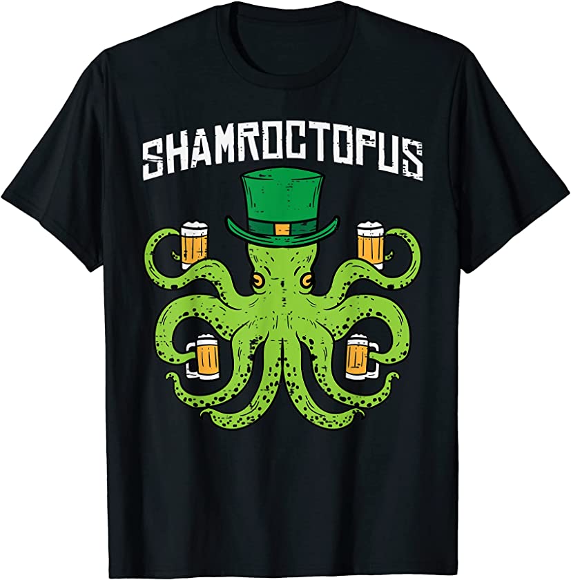 Shamroctopus Funny Animal St Patricks Day Men Women T-Shirt