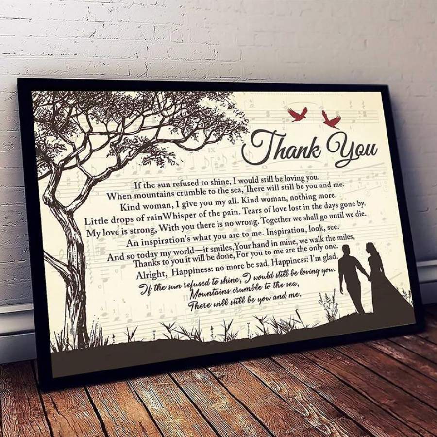 Personalized Gift For Wife Thank You I Will Be Love You No Matter What Happens Poster