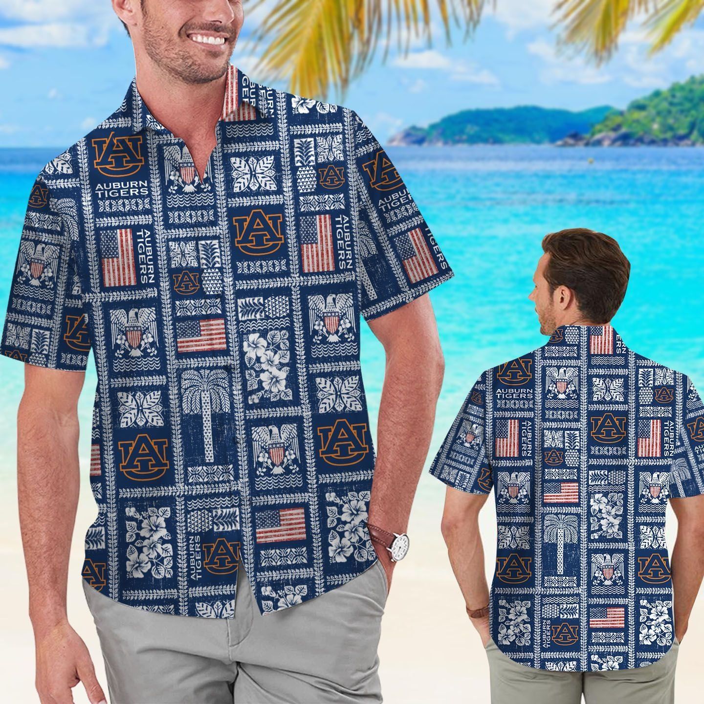 Auburn Tigers Summer Commemorative Tropical Hawaiian Shirts