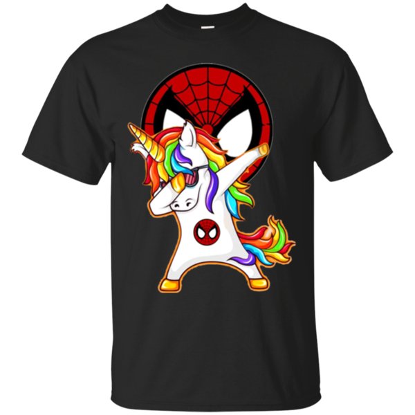 Dabbing Unicorn Loves Spiderman T-Shirt