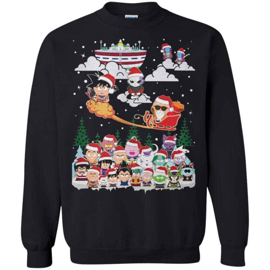 Chibi Dragon ball Z characters ugly Christmas Sweatshirt – Moano Store