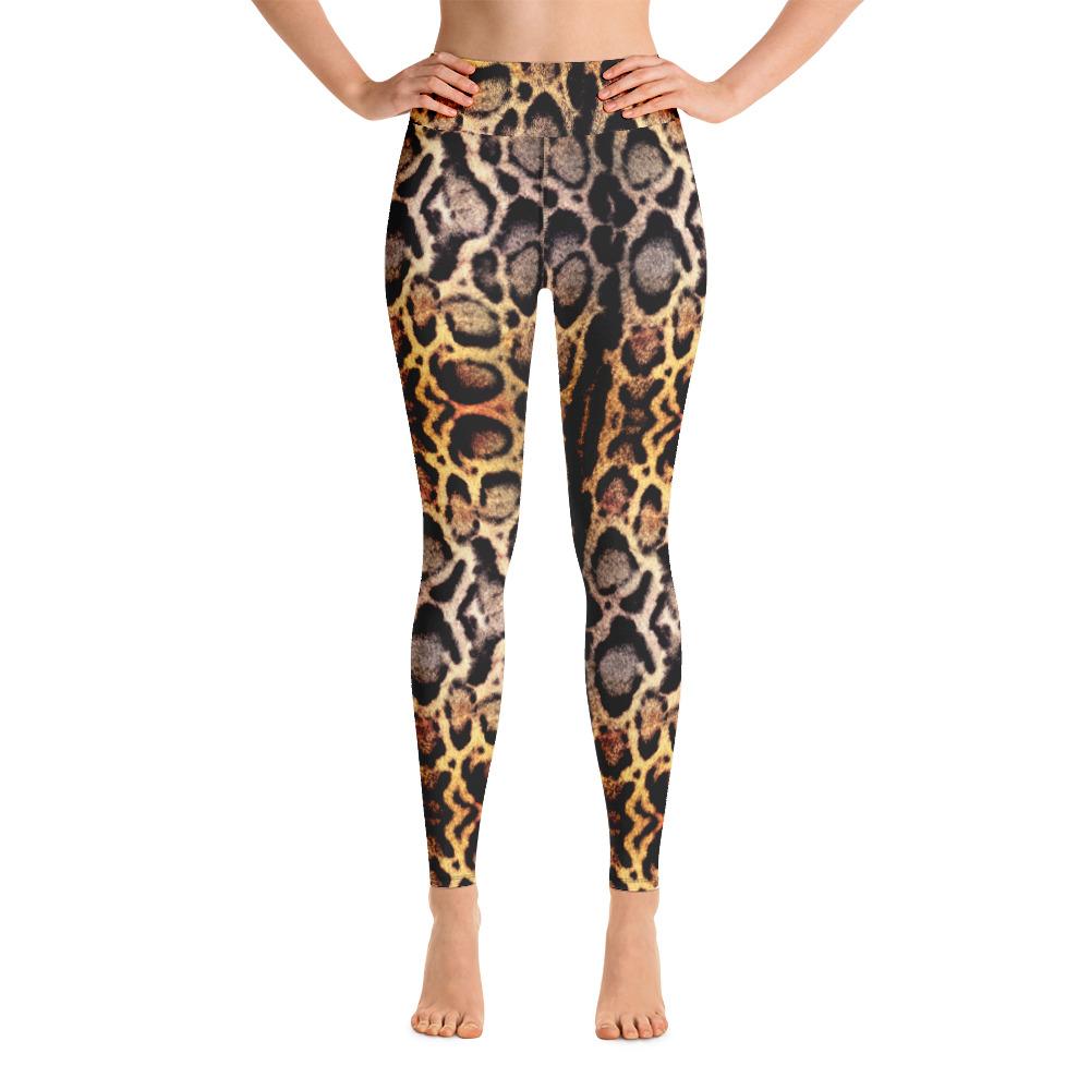 Real Leopard Animal Print Yoga Leggings