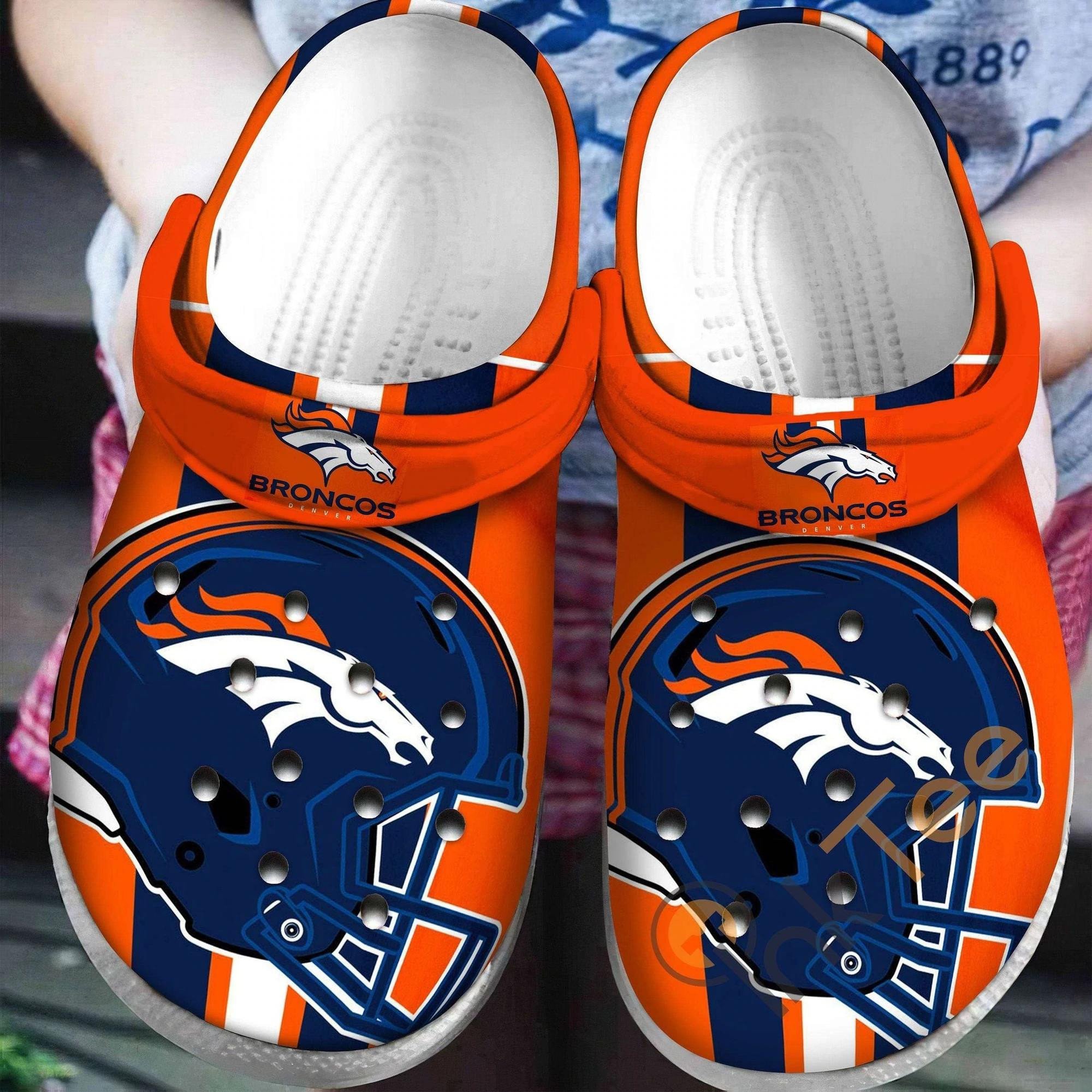 Broncos Team Logo Clogs Clogband Clog In Red Blue