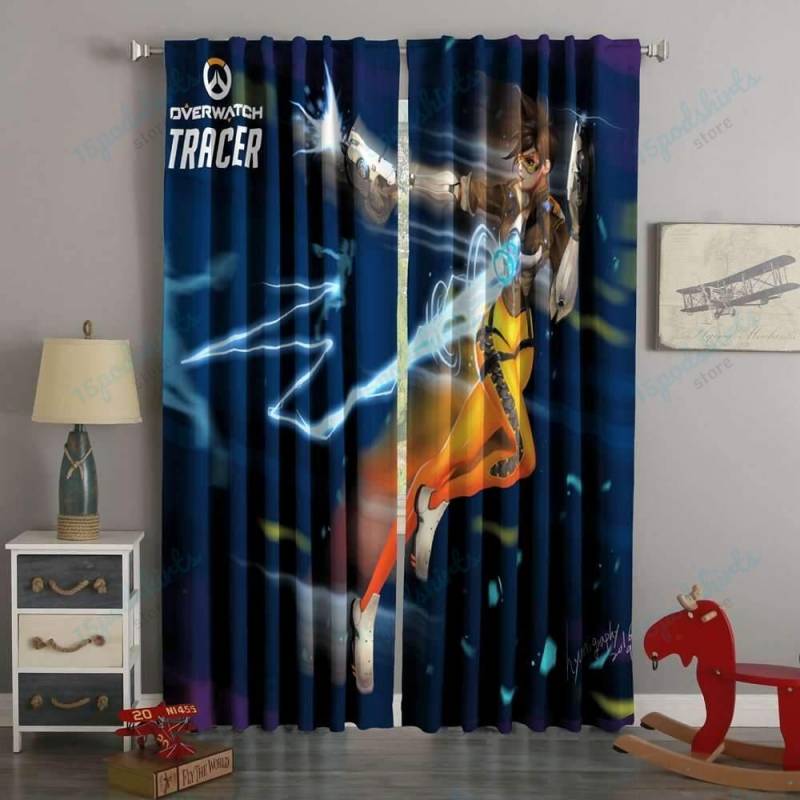 3D Printed Overwatch Tracer Style Custom Living Room Curtains