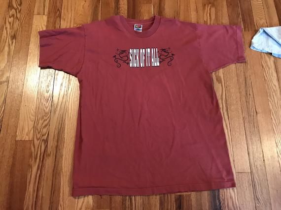 90s Sick of it All vintage single stitch t shirt rare hardcore punk metal classic album tour agnostic front cro mags fun tee band NYC hyhc