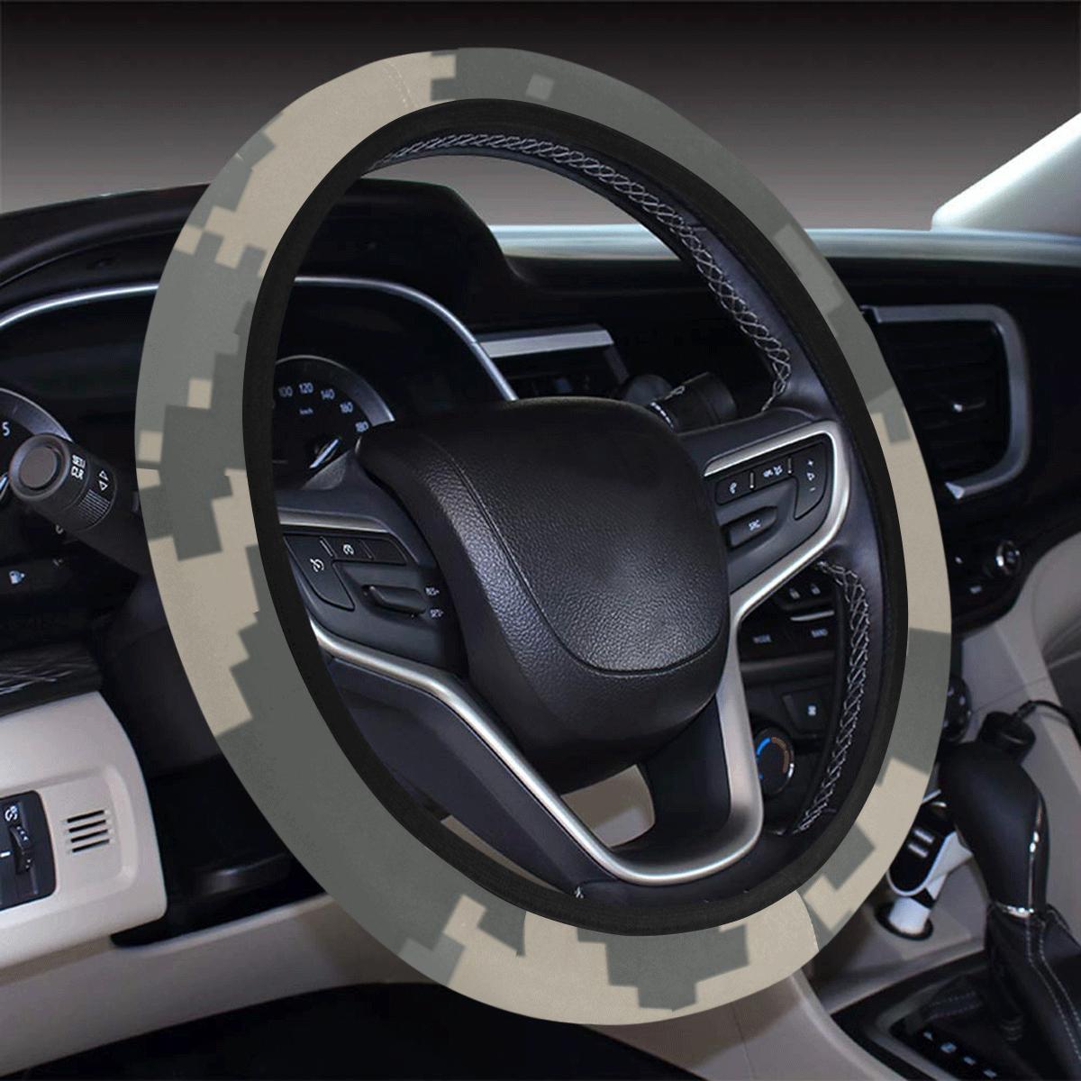 Acu Digital Camouflage Steering Wheel Cover With Elastic Edge