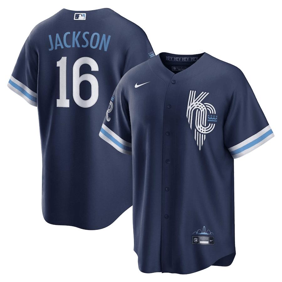 Bo Jackson 16 Kansas City Royals 2022-23 City Connect Jersey – Navy