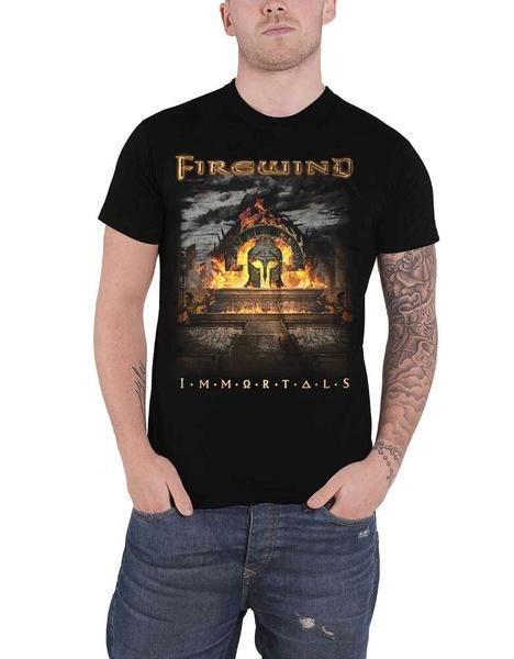 Firewind Immortals Album Cover Band Logo New Official Mens Black T-Shirt