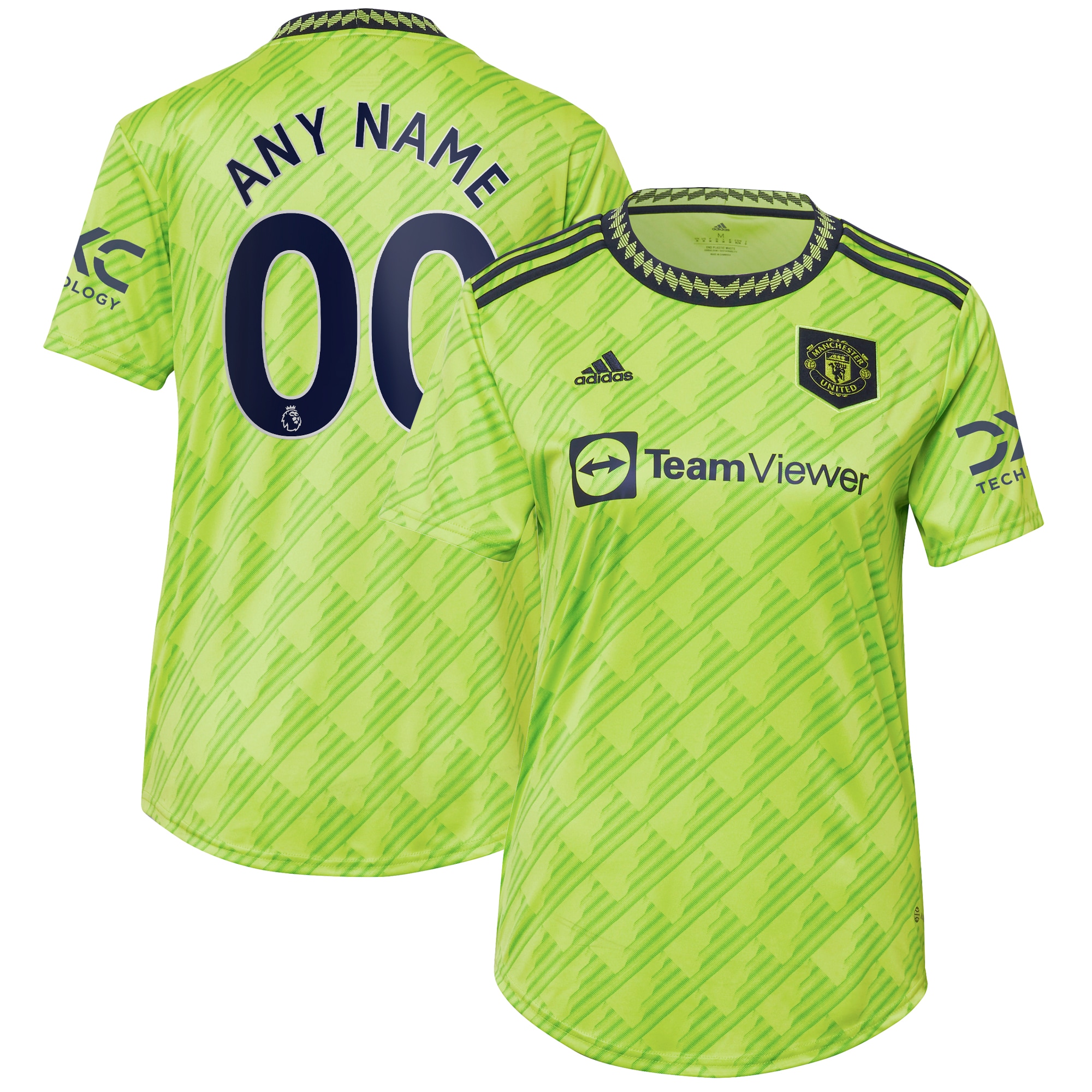 Manchester United Women's 2022/23 Third Replica Custom Jersey – Neon Green